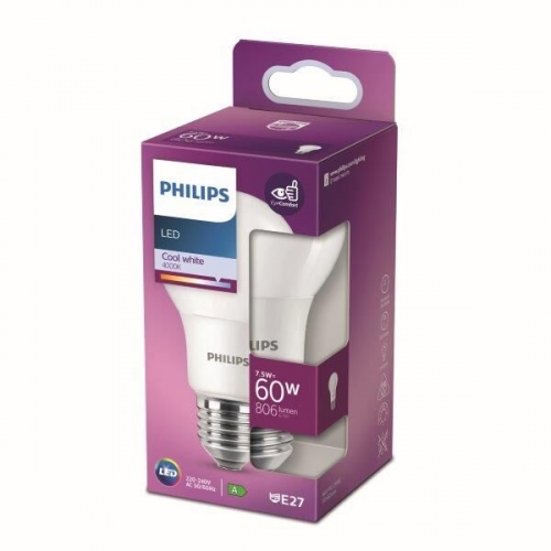 Philips LED 7,5W/60W E27 4000K