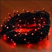 Vánoční světelná LED girlanda 10 m 180 LED červená RA379R
